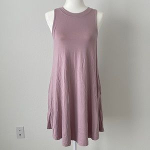 Women’s Razor Back Sleeveless Light Purple Swing Dress Summer Sundress Size M